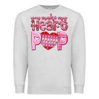 Dove Grey you make my heart pop Premium Sweatshirt - NancyCooperArtShop