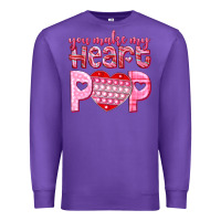 Purple you make my heart pop Premium Sweatshirt - NancyCooperArtShop