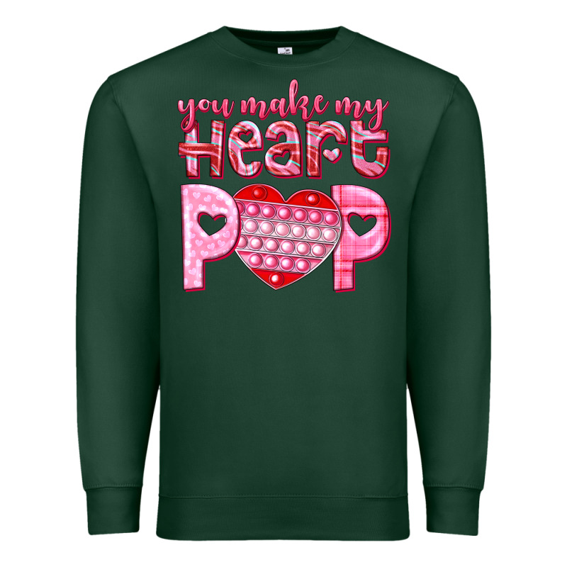 You Make My Heart Pop Premium Sweatshirt by NancyCooperArtShop | Teevron