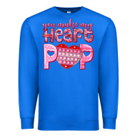 True Royal you make my heart pop Premium Sweatshirt - NancyCooperArtShop