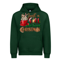Forest Green just a girl who loves christmas Urban Hoodie - BundleAndBundleShop
