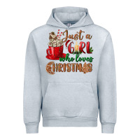 Heather Grey just a girl who loves christmas Urban Hoodie - BundleAndBundleShop