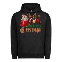 Pigment Black just a girl who loves christmas Urban Hoodie - BundleAndBundleShop