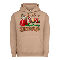 Pigment Burro just a girl who loves christmas Urban Hoodie - BundleAndBundleShop