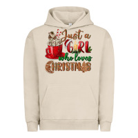 Pigment French Oak just a girl who loves christmas Urban Hoodie - BundleAndBundleShop