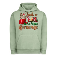 Pigment Oil Green just a girl who loves christmas Urban Hoodie - BundleAndBundleShop