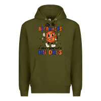 Army Green on the bleachers is where i spend most of my days Premium Hoodie - MaliasSmallBusiness