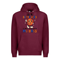 Burgundy on the bleachers is where i spend most of my days Premium Hoodie - MaliasSmallBusiness