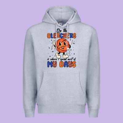 On The Bleachers Is Where I Spend Most Of My Days Premium Hoodie Designed By Maliassmallbusiness