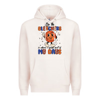 Pale Pink on the bleachers is where i spend most of my days Premium Hoodie - MaliasSmallBusiness