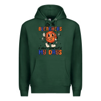 Sports Green on the bleachers is where i spend most of my days Premium Hoodie - MaliasSmallBusiness