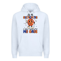 White on the bleachers is where i spend most of my days Premium Hoodie - MaliasSmallBusiness