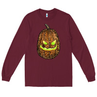 Burgundy watercolor leopard pumpkin Long Sleeve Tee - RanaPortraitStore
