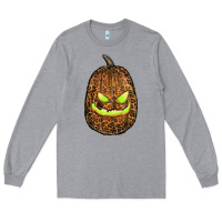 Heather Grey watercolor leopard pumpkin Long Sleeve Tee - RanaPortraitStore