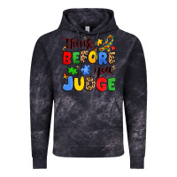 Cloud Black think before you judge Vintage Hoodie - JahusDesignShop