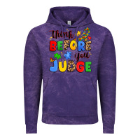 Cloud Purple think before you judge Vintage Hoodie - JahusDesignShop