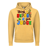 Vintage Mustard think before you judge Vintage Hoodie - JahusDesignShop