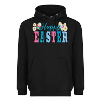 Black happy easter eggs Heavyweight Hoodie - AdoDesignShop