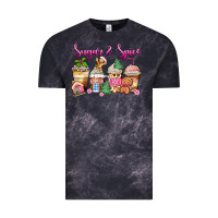 Cloud Black sugar and spice pink gingerbread coffee cups Vintage Tee - Zillion Design Studio