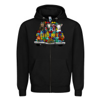 Black farm life truck autism Zipper Hoodie - CowhideDigitalArt