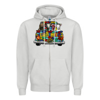 Dove Grey farm life truck autism Zipper Hoodie - CowhideDigitalArt