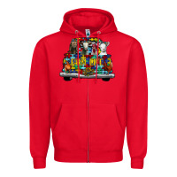Red farm life truck autism Zipper Hoodie - CowhideDigitalArt