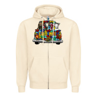 Sandshell farm life truck autism Zipper Hoodie - CowhideDigitalArt
