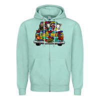 Seafoam farm life truck autism Zipper Hoodie - CowhideDigitalArt