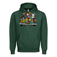 Sports Green farm life truck autism Zipper Hoodie - CowhideDigitalArt