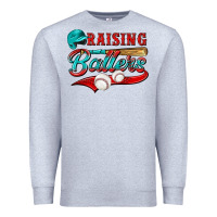 Heather Grey raising ballers Premium Sweatshirt - NancyCooperArtShop