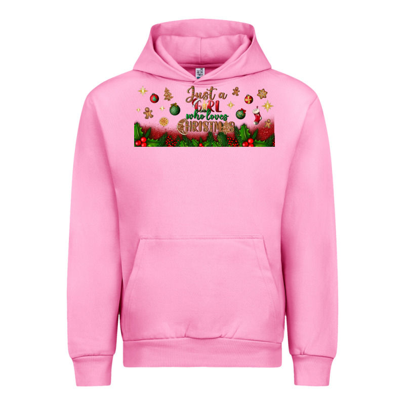 Just A Girl Who Loves Christmas Libbey Glass Urban Hoodie by BundleAndBundleShop | Teevron