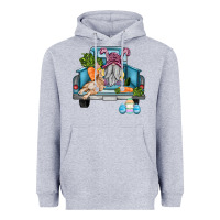 Heather Grey easter truck with gnome and rabbit Heavyweight Hoodie - AdoDesignShop