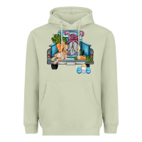 Matcha easter truck with gnome and rabbit Heavyweight Hoodie - AdoDesignShop