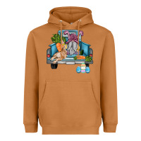 Meerkat easter truck with gnome and rabbit Heavyweight Hoodie - AdoDesignShop