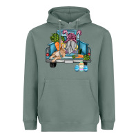 Sage easter truck with gnome and rabbit Heavyweight Hoodie - AdoDesignShop