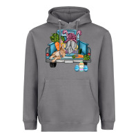 Storm easter truck with gnome and rabbit Heavyweight Hoodie - AdoDesignShop