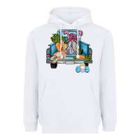 White easter truck with gnome and rabbit Heavyweight Hoodie - AdoDesignShop
