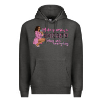 Charcoal Heather make yourself a priority today and everyday afro w Premium Hoodie - NancyCooperArtShop