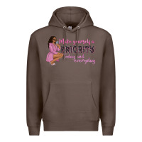 Coffee make yourself a priority today and everyday afro w Premium Hoodie - NancyCooperArtShop