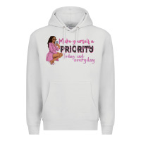 Dove Grey make yourself a priority today and everyday afro w Premium Hoodie - NancyCooperArtShop