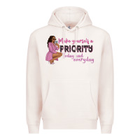 Pale Pink make yourself a priority today and everyday afro w Premium Hoodie - NancyCooperArtShop