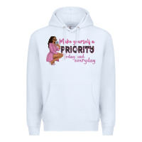 White make yourself a priority today and everyday afro w Premium Hoodie - NancyCooperArtShop