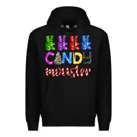 Black candy monster with jelly bear Premium Hoodie - AdoDesignShop