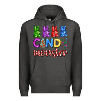 Charcoal Heather candy monster with jelly bear Premium Hoodie - AdoDesignShop