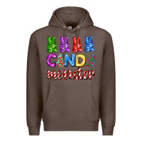 Coffee candy monster with jelly bear Premium Hoodie - AdoDesignShop