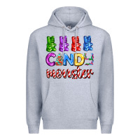 Heather Grey candy monster with jelly bear Premium Hoodie - AdoDesignShop