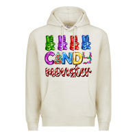 Oatmeal Heather candy monster with jelly bear Premium Hoodie - AdoDesignShop
