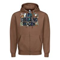 Chestnut It's Freezing Season Zipper Hoodie - FaDigitalArtStudio