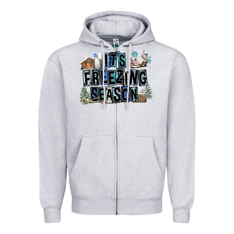 It's Freezing Season Zipper Hoodie by FaDigitalArtStudio | Teevron