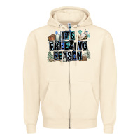 Sandshell It's Freezing Season Zipper Hoodie - FaDigitalArtStudio
